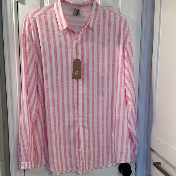 Hardaddy Other - Pink Striped Men's Shirt 3XL NWT
